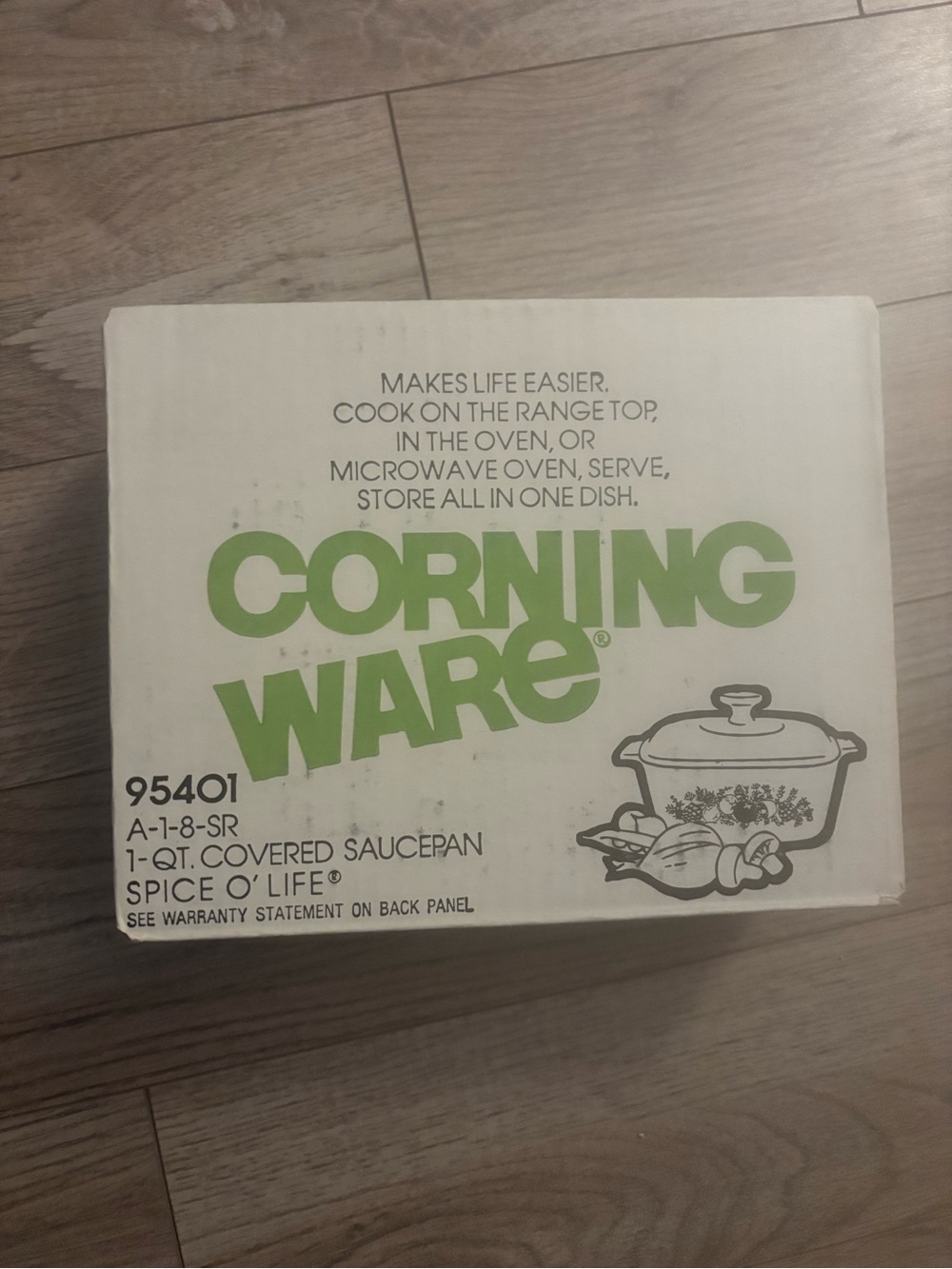 Vintage CorningWare Spice O’ Life 1-Qt Covered Saucepan NWT